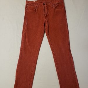 Levi 511 Slim Fit Corduroy Jeans Burnt Brick